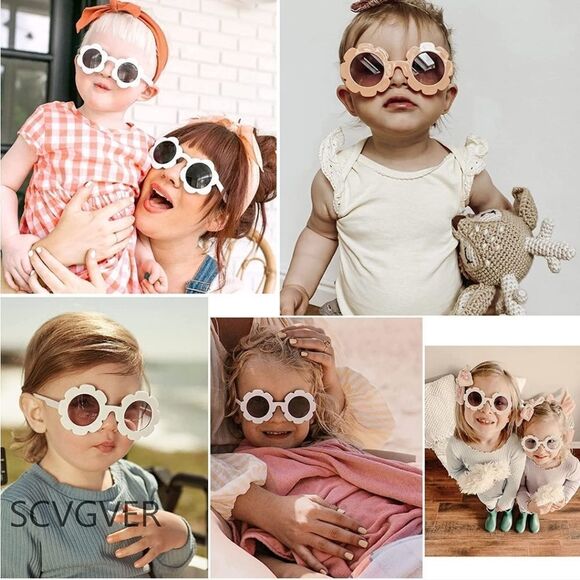 NEW! Kids Round Flower Sunglasses, Cute Daisy Glasses for Toddler Girls … - Picture 6 of 9